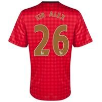 manchester united home shirt 201213 youths with sir alex 26 printi red