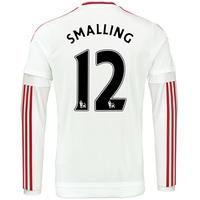 Manchester United Away Shirt 2015/16 - Long Sleeve White with Smalling, White