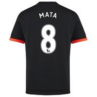 manchester united third shirt 201516 kids black with mata 8 printin bl ...