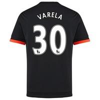 Manchester United Third Shirt 2015/16 - Kids Black with Varela 30 prin, Black