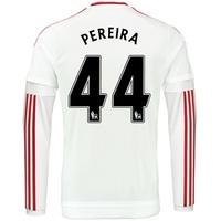 Manchester United Away Shirt 2015/16 - Long Sleeve White with Pereira, White