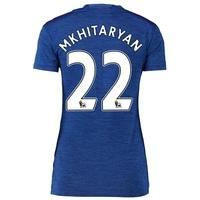 Manchester United Away Shirt 2016-17 - Womens with Mkhitaryan 22 print, Blue