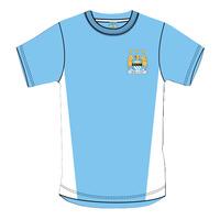 manchester city blue crest mens t shirt l