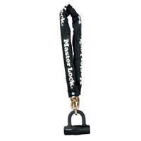 Masterlock Chain Lock with Mini U-Lock - Black, Black