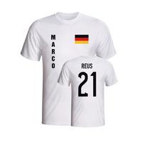 marco reus germany flag t shirt white kids