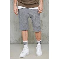 Marled Knit Drop-Crotch Shorts