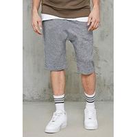 Marled Knit Drop-Crotch Shorts