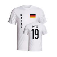 mario gotze germany flag t shirt white