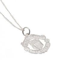 Manchester United F.C. Sterling Silver Pendant &amp;amp; Chain CR
