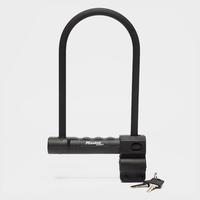 Masterlock 12mm D-Lock 200mm x 100mm + Carrier Bracket - Black, Black