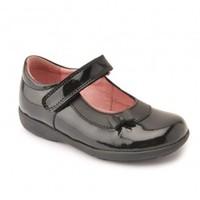 maria black patent girls riptape school shoes