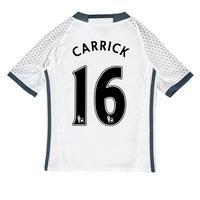 manchester united third shirt 2016 17 kids with carrick 16 printing wh ...