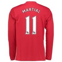 Manchester United Home Shirt 2016-17 - Long Sleeve with Martial 11 pri, Red