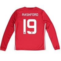 Manchester United Cup Home Shirt 2016-17 - Kids - Long Sleeve with Ras, Red