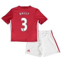 Manchester United Home Mini Kit 2016-17 with Bailly 3 printing, Red