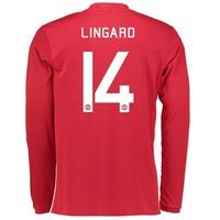 Manchester United Cup Home Shirt 2016-17 - Long Sleeve with Lingard 14, Red