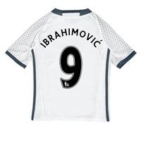 Manchester United Third Shirt 2016-17 - Kids with Ibrahimovic 9 printi, White