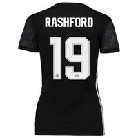 Manchester United Away Cup Shirt 2017-18 - Womens with Rashford 19 pri, Black