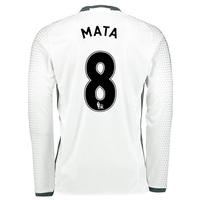 Manchester United Third Shirt 2016-17 - Long Sleeve with Mata 8 printi, White