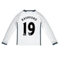 Manchester United Third Shirt 2016-17 - Kids - Long Sleeve with Rashfo, White