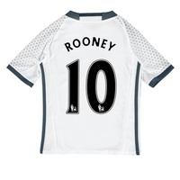 manchester united third shirt 2016 17 kids with rooney 10 printing whi ...