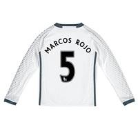 Manchester United Third Shirt 2016-17 - Kids - Long Sleeve with Marcos, White