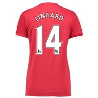 Manchester United Home Shirt 2016-17 - Womens with Lingard 14 printing, Red