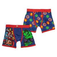 Marvel 2 Pack Boys Boxers