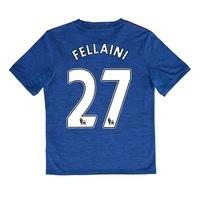 Manchester United Away Shirt 2016-17 - Kids with Fellaini 27 printing, Blue