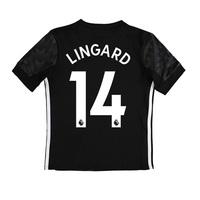 Manchester United Away Shirt 2017-18 - Kids with Lingard 14 printing, Black