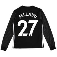 Manchester United Away Shirt 2017-18 - Kids - Long Sleeve with Fellain, Black