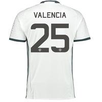 Manchester United Cup Third Shirt 2016-17 with Valencia 25 printing, White