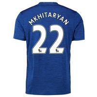 manchester united away shirt 2016 17 with mkhitaryan 22 printing blue