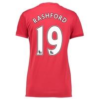 Manchester United Home Shirt 2016-17 - Womens with Rashford 19 printin, Red