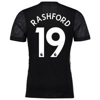 Manchester United Away Adi Zero Shirt 2017-18 with Rashford 19 printin, Black