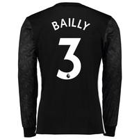 Manchester United Away Shirt 2017-18 - Long Sleeve with Bailly 3 print, Black