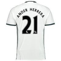 manchester united third shirt 2016 17 with herrera 21 printing white