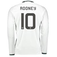 Manchester United Cup Third Shirt 2016-17 - Long Sleeve with Rooney 10, White