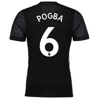 Manchester United Away Adi Zero Shirt 2017-18 with Pogba 6 printing, Black