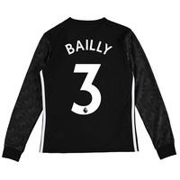 Manchester United Away Shirt 2017-18 - Kids - Long Sleeve with Bailly, Black