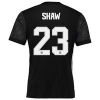 Manchester United Away Cup Shirt 2017-18 with Shaw 23 printing, Black