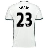 manchester united third shirt 2016 17 with shaw 23 printing white