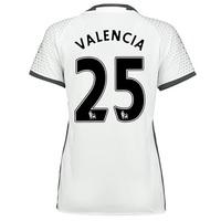 Manchester United Third Shirt 2016-17 - Womens with Valencia 25 printi, White