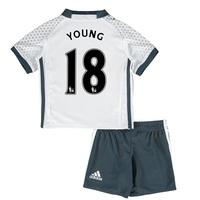 Manchester United Third Mini Kit 2016-17 with Young 18 printing, White