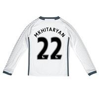 manchester united third shirt 2016 17 kids long sleeve with mkhita whi ...