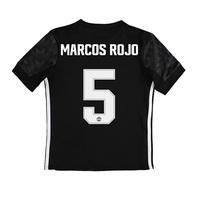 Manchester United Away Cup Shirt 2017-18 - Kids with Marcos Rojo 5 pri, Black
