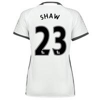 manchester united third shirt 2016 17 womens with shaw 23 printing whi ...