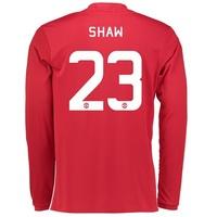 Manchester United Cup Home Shirt 2016-17 - Long Sleeve with Shaw 23 pr, Red