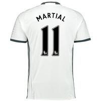 manchester united third shirt 2016 17 with martial 11 printing white