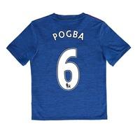 manchester united away shirt 2016 17 kids with pogba 6 printing blue